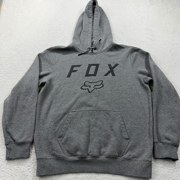 Fox Racing Other - Mens Fox Racing Grey Hoodie Pullover Sweatshirt Size M